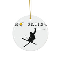 Mo' Skiing - Ceramic Ornaments (Red & Green) (1pc, 3pcs, 5pcs, 10pcs)