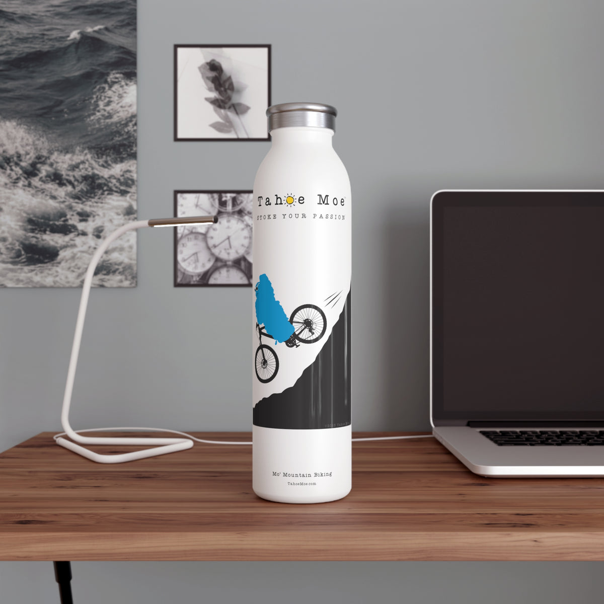 Mo' Mountain Biking - Slim Water Bottle