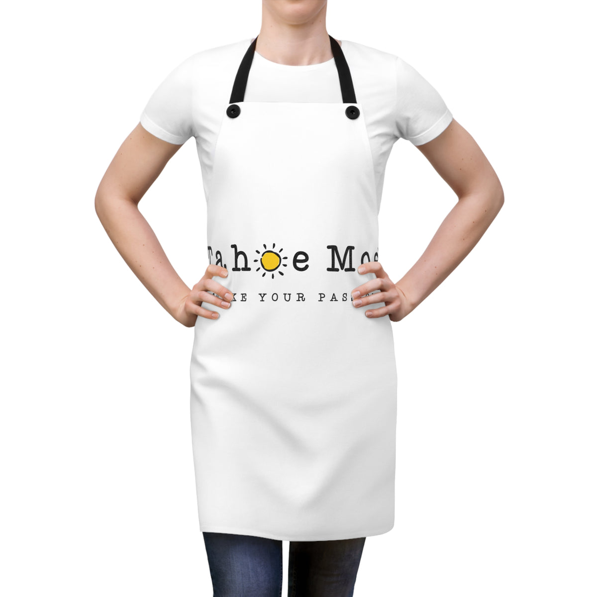 Stoke Your Passion Apron — Tahoe Moe Logo Kitchen Apron