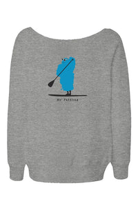 Mo' Paddling - Womens Wide Neck Sweatshirt