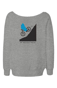 Mo' Mountain Biking - Womens Wide Neck Sweatshirt