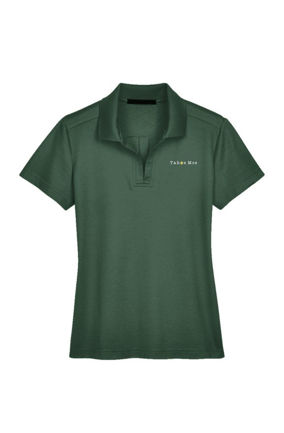 Tahoe Moe Logo - Performance Ladies' Plaited Polo (left chest)