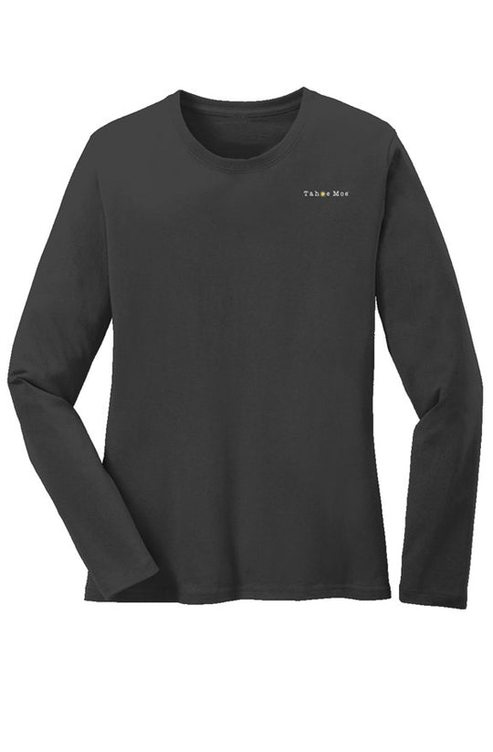 Tahoe Moe Logo - Long Sleeve Core Cotton Tee (left chest)