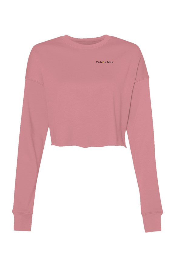 Tahoe Moe Embroidered Logo - Crop Crew Fleece (left chest)