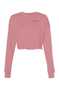 Tahoe Moe Embroidered Logo - Crop Crew Fleece (left chest)