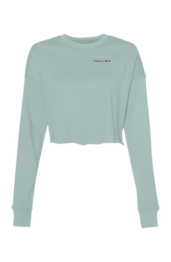 Tahoe Moe Embroidered Logo - Crop Crew Fleece (left chest)