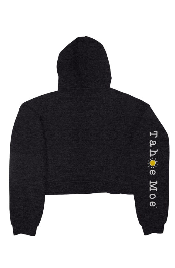 Mo' Living Embroidered - Crop Fleece Hoodie (center chest)