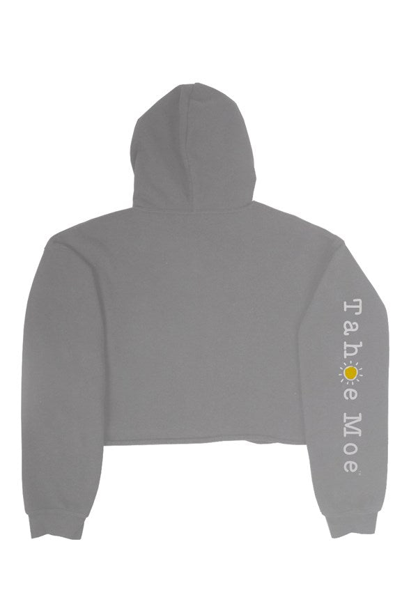 Mo' Living Embroidered - Crop Fleece Hoodie (center chest)