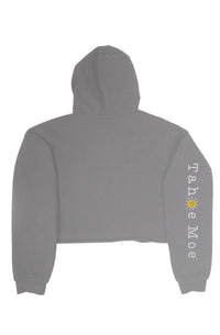 Mo' Living Embroidered - Crop Fleece Hoodie (center chest)