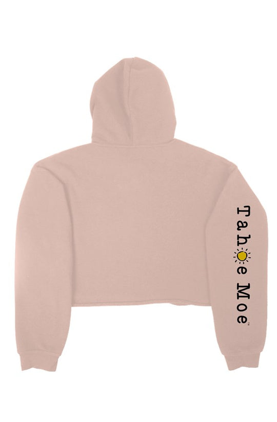 Mo' Living Embroidered - Crop Fleece Hoodie (center chest)