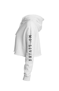 Tahoe Moe Embroidered Logo with Mo' Living - Lightweight Crop Hoodie (left chest, left sleeve)