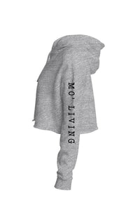 Tahoe Moe Embroidered Logo with Mo' Living - Lightweight Crop Hoodie (left chest, left sleeve)