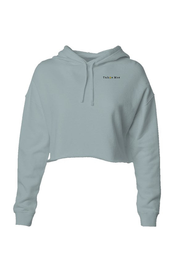 Tahoe Moe Embroidered Logo with Mo' Living - Lightweight Crop Hoodie (left chest, left sleeve)