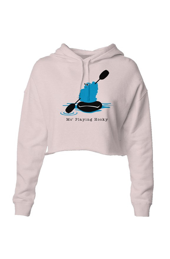 Mo' Playing Hooky - Lightweight Crop Hoodie (Design on Front)