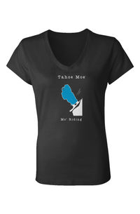 Mo' Riding - Ladies Jersey V-Neck T-Shirt