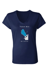 Mo' Riding - Ladies Jersey V-Neck T-Shirt