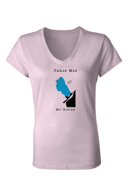Mo' Riding - Ladies Jersey V-Neck T-Shirt