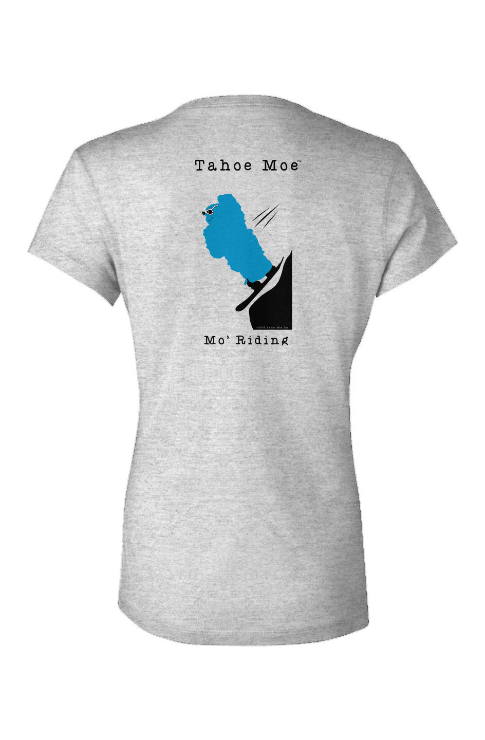Mo' Riding - Ladies Jersey V-Neck T-Shirt (Design on Back)