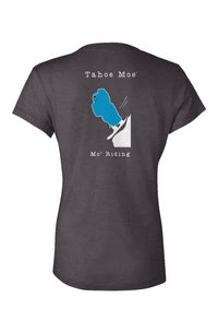Mo' Riding - Ladies Jersey V-Neck T-Shirt (Design on Back)