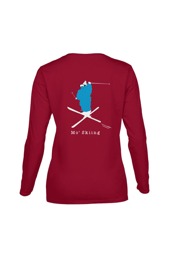 Mo' Skiing - Women's Long-Sleeve T (Design on Back)