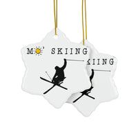 Mo' Skiing - Ceramic Ornaments (Red & Green) (1pc, 3pcs, 5pcs, 10pcs)