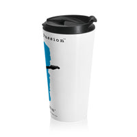 Stoke Your Passion - Rocking Stainless Steel Travel Mug —  Guitar Design