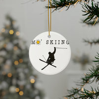 Mo' Skiing - Ceramic Ornaments (Red & Green) (1pc, 3pcs, 5pcs, 10pcs)