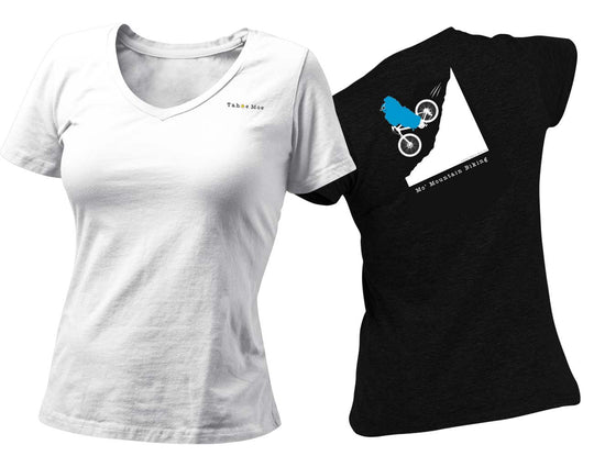 Mo' Mountain Biking - Womens Deep V Neck