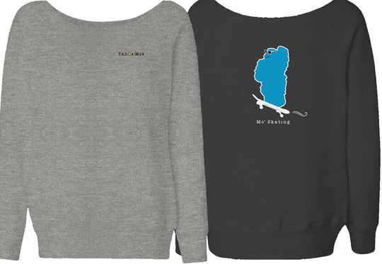 Mo' Skating - Womens Wide Neck Sweatshirt