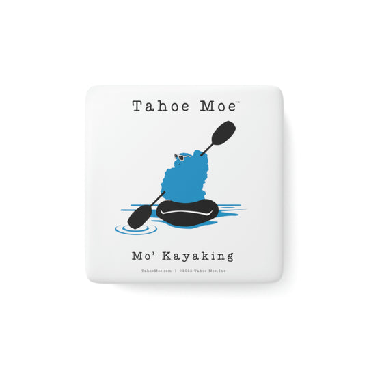Mo' Kayaking - Porcelain Magnet, Square